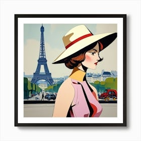 French woman in Paris 5 Art Print