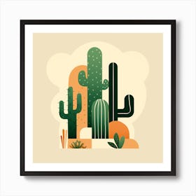 Cactus Illustration 4 Affiche