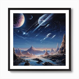Space Landscape 2 Art Print