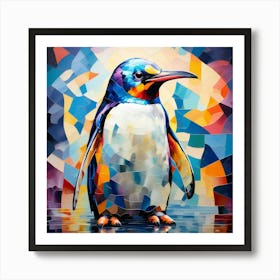 Abstract Puzzle Art Penguin Art Print