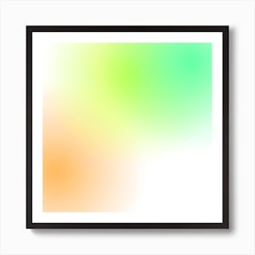 Abstract Green And Orange Background Art Print