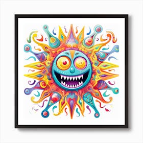 Psychedelic Sun Art Print