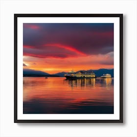 Sunset On The Water 39 Art Print