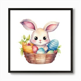 Easter Bunny In Basket 2 Art Print