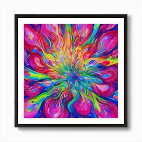 Colorful Floral Boost Art Print