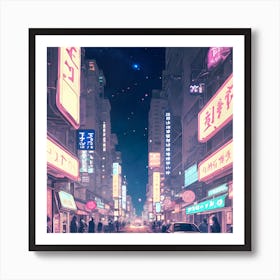 Neon City Art Print