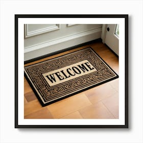 A Photo Of A Door Mat With A Welcome Mat Pattern 10 Art Print