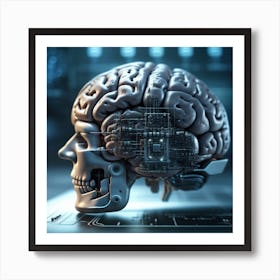 Artificial Intelligence Brain 44 Art Print