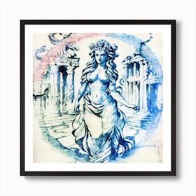 Greece Goddess Art Print