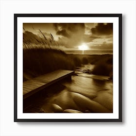 Sunset On The Beach 1052 Art Print