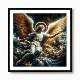 Angel S Apparition In The Sky Crative Painting Art Print