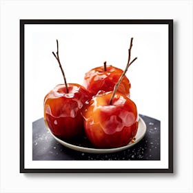Apples On A Plate Art Print