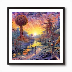 Deep Dream Art Art Print