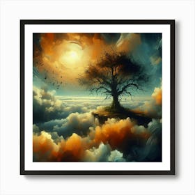 Tree In The Clouds 1 Art Print