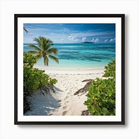 An Expansive Island Coastline Under A Tropical Climate A Barren And Serene Landscape Of Sand Dunes (2) 2 Art Print