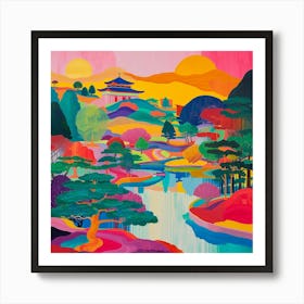 Colourful Gardens Katsura Imperial Villa Japan 3 Art Print