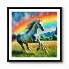 Rainbow Horse 3 Art Print