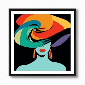 Rainbow Hat Art Print