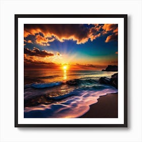 Sunset On The Beach 542 Poster