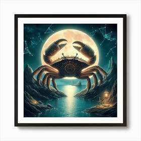 Crab At Night 29 Art Print