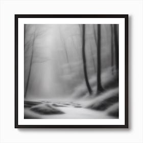 Fog In The Woods Art Print