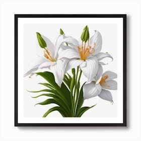 White Lily myluckycharms1 Art Print