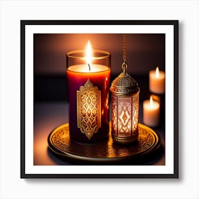 Islamic Candle Art Print