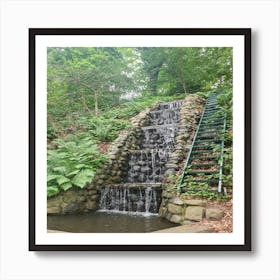 Waterfall In The Park Art Print