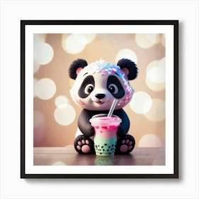 Default A Whimsical Cartoonstyle Panda With A Soft Rounded Bod 0 1 Art Print