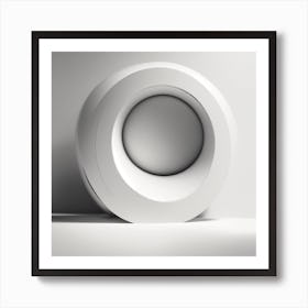 Abstract White Sphere Art Print