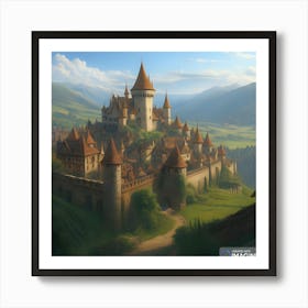 Castle In The Mountains Art Print