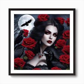 Seductive Vampire Art Print