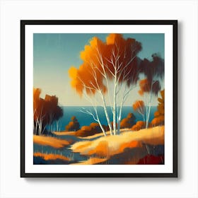 Autumn Landscape Painting 4 Art Print