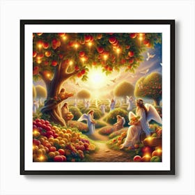 Angels In The Apple Orchard Art Print