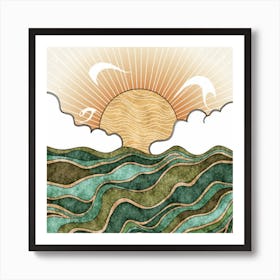 Sunrise Over The Ocean 1 Art Print