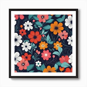 Floral Pattern 6 Art Print