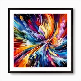 vibrant, abstract artwork bursting with dynamic colors and bold shapes to evoke a sense of energy and motion. 2 Art Print