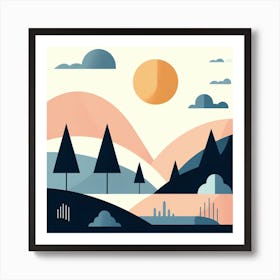 Landscape With Trees 5 Art Print