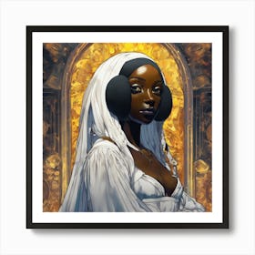 The Black Mona Lisa #1 Art Print