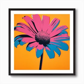 Daisy 3 Pop Art Illustration Square Art Print