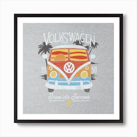 Volkswagen campervan coast Art Print