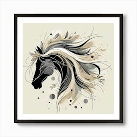 Creative Horse Beauty Illustration Nr 89 Art Print