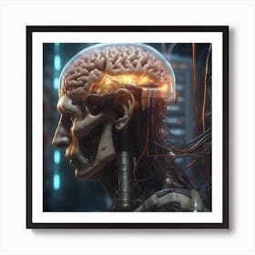 Futuristic Human Brain 2 Art Print