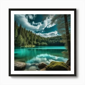 Blue Lake 5 Art Print