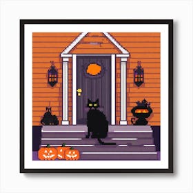 Halloween Pixel Art 1 Art Print