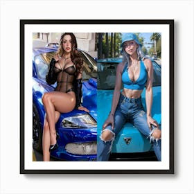 Two Women Posing 6 Art Print