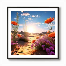 Desert Flowers 1 Art Print