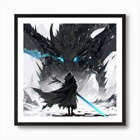 Black Dragon Art Print