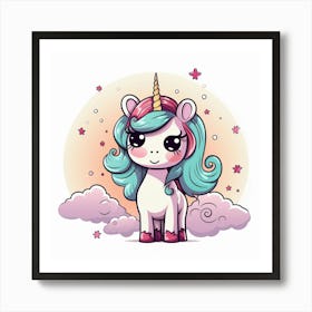 Cute Unicorn 746 Art Print