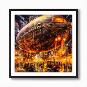 Steampunk Airship Art Print